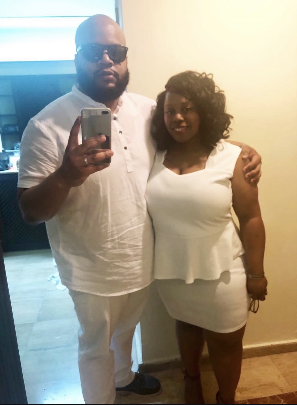 All-white night before dinner on the ship